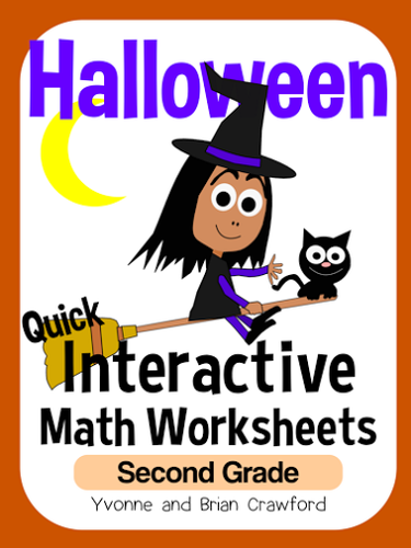 Halloween Math Interactive Worksheets Second Grade Common Core