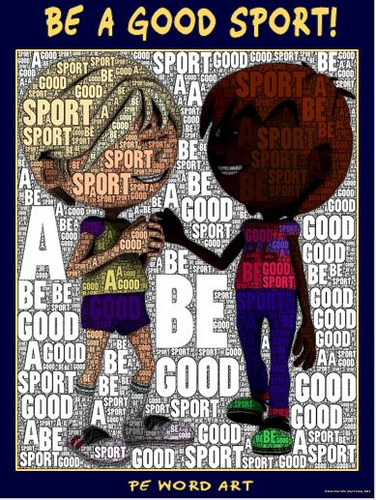 PE Word Art Poster: "Be a Good Sport"