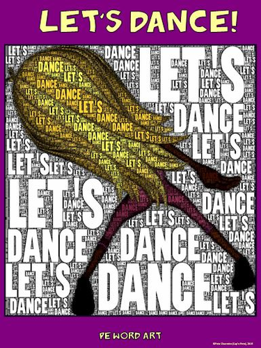 PE Word Art Poster: "Let's Dance"