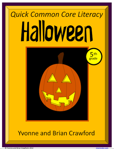 Halloween No Prep Common Core Literacy (5th grade)