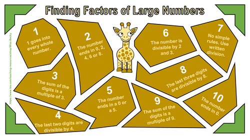 Tricks to Find Factors of Large Numbers