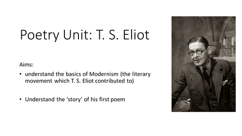 T. S. Eliot's selected poetry for Edexcel A-Level Poetry Unit