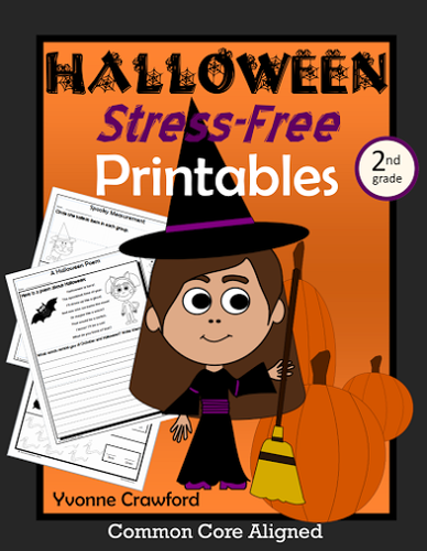 Halloween NO PREP Printables - Second Grade Common Core Math and Literacy