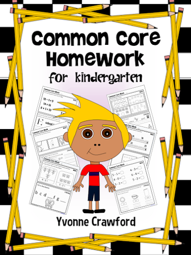 Homework for Kindergarten Common Core