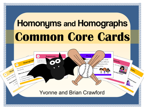 Homonyms and Homographs Task Cards
