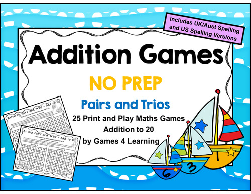 Addition Games NO PREP Math Games