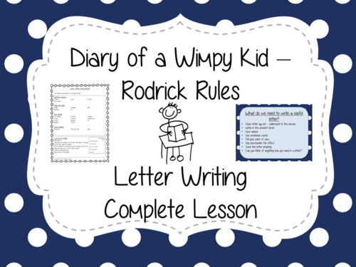  Letter Writing – Diary of a Wimpy Kid