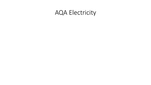 AQA 2018  Physics Module 2 Electricity