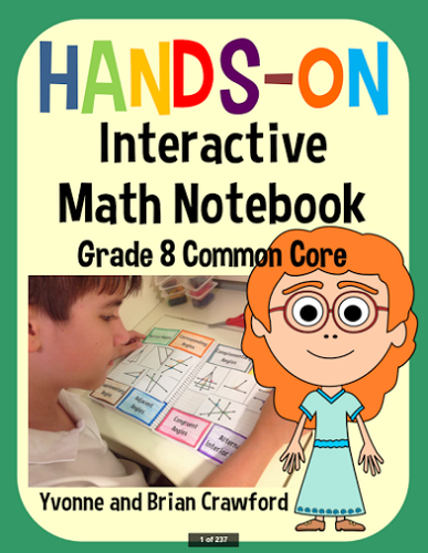 Interactive Math Notebook Eighth Grade Common Core with Scaffolded Notes