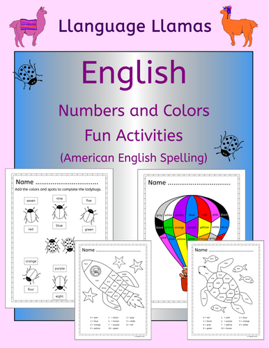 English Numbers and Colors Fun Activities