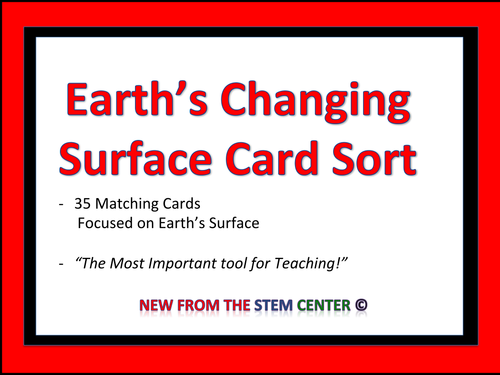 Changing of Earth's Surface: Card Sort