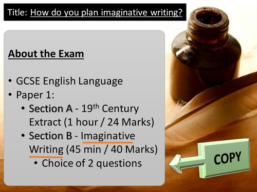 Introduction to Imaginative Writing (Edexcel GCSE English Language) - Teaching PPT