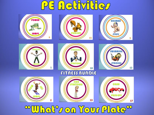 PE Activities: “What’s on Your Plate”- Fitness Bundle