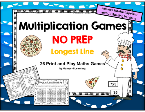 Multiplication Games NO PREP Math Games
