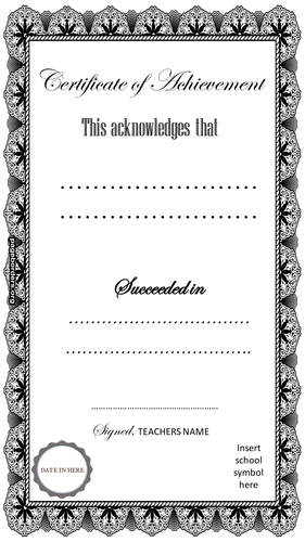 certificate of achievement