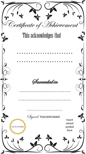 certificate of achievement