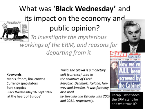 What was Black Wednesday - Britain's exit from the ERM Sept 1992