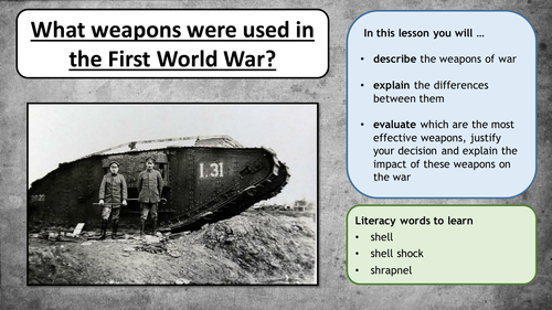 Weapons of World War One Quiz by sfy773 - Teaching Resources - TES