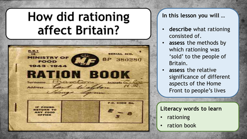 Second World War - Rationing