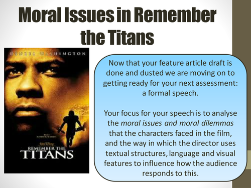 Introduction To Remember The Titans And Film Techniques Teaching Resources