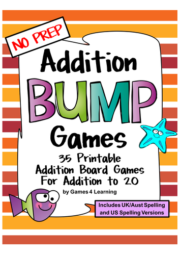 Addition Games 35 Addition Bump Games