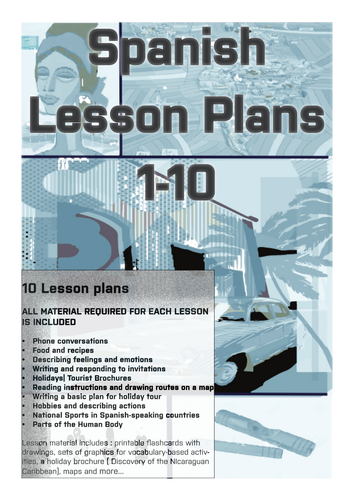 Spanish Lesson Plans Bundle 1 ( appropriate for Secondary School )