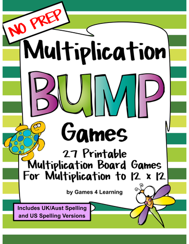 Multiplication Games 27 Multiplication Bump Games