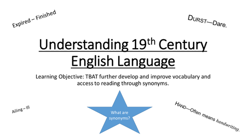 AQA New Specification Paper 2 - Understanding 19th Century Language Dickens Extract KS4