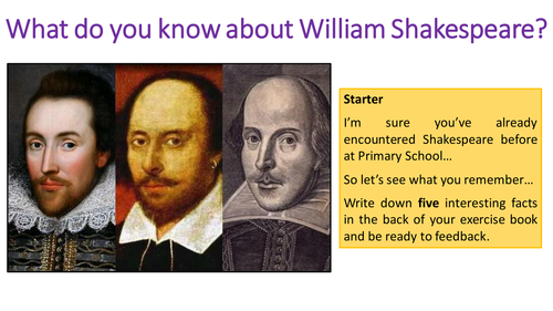 Introduction to Shakespeare: Full Scheme & Resources