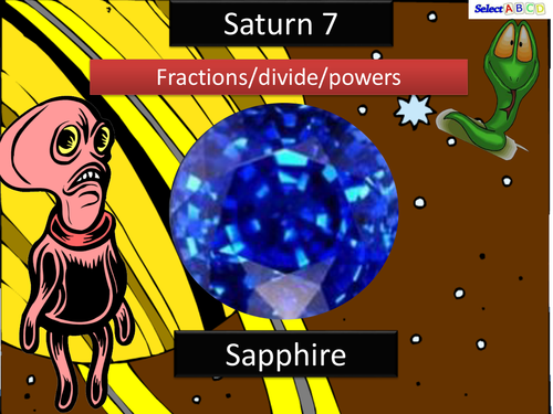 Saturn - Fractions, Division, with Powers
