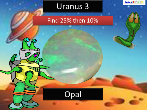 Uranus - Calculating 25%, then 10%