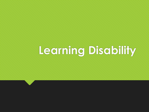 Introduction to Learning Disabilities and Advocacy 