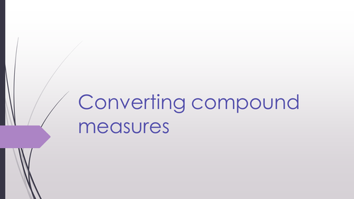Converting compound measures