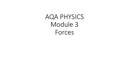 AQA Physics 2018 Forces Part 1 