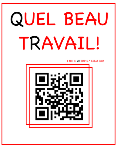 Instead of French stickers try these QR codes