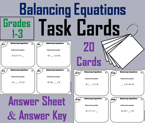 Balancing Equations Task Cards