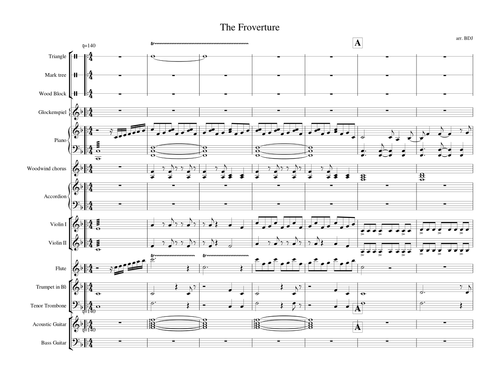 Frozen songs arranged for mid level small orchestra