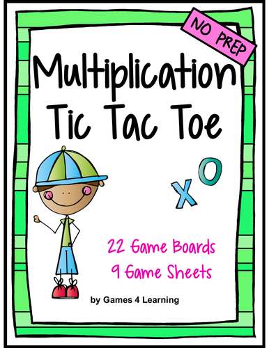 Multiplication Facts Tic Tac Toe Multiplication Games