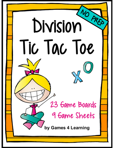 Division Facts Tic Tac Toe Division Games