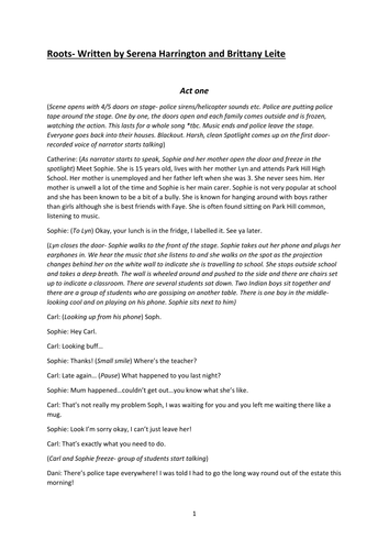 School play original script for ks3 4 5 teaching resources