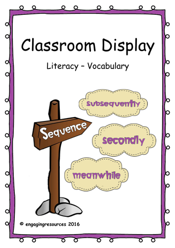 Literacy Classroom Display – Vocabulary