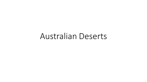 Australian Deserts