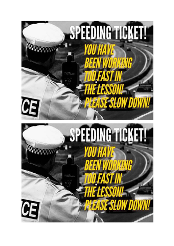 Speeding Ticket