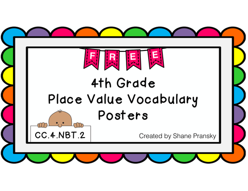 Place Value Vocabulary Posters {FREEBIE} | Teaching Resources