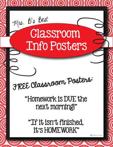 FREE Classroom Info Posters