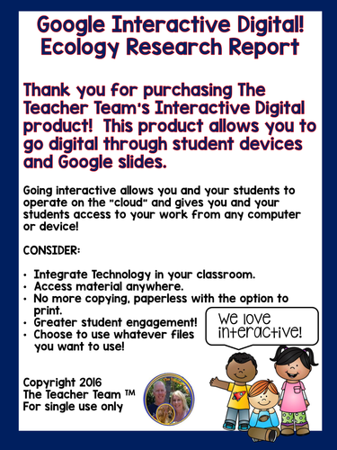 Google Classroom Ecology Report for Google Drive