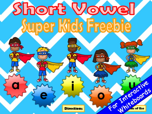 Free Short Vowel Super Kids PowerPoint Game