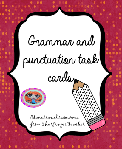 Grammar and punctuation task cards