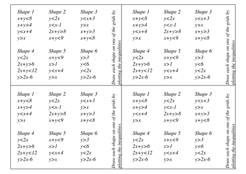 Inequality graphs and regions (picture activity)