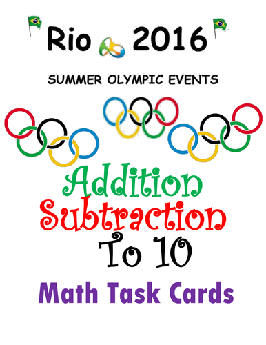 Rio Olympic Fun {addition and subtraction within 10}